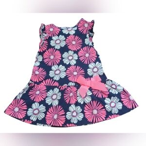 Just One You Made By Carter's Baby Dress With Pink & White Flowers Size 9 Months